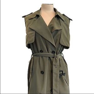 BCBG Maxazria Sleeveless Trenchcoat